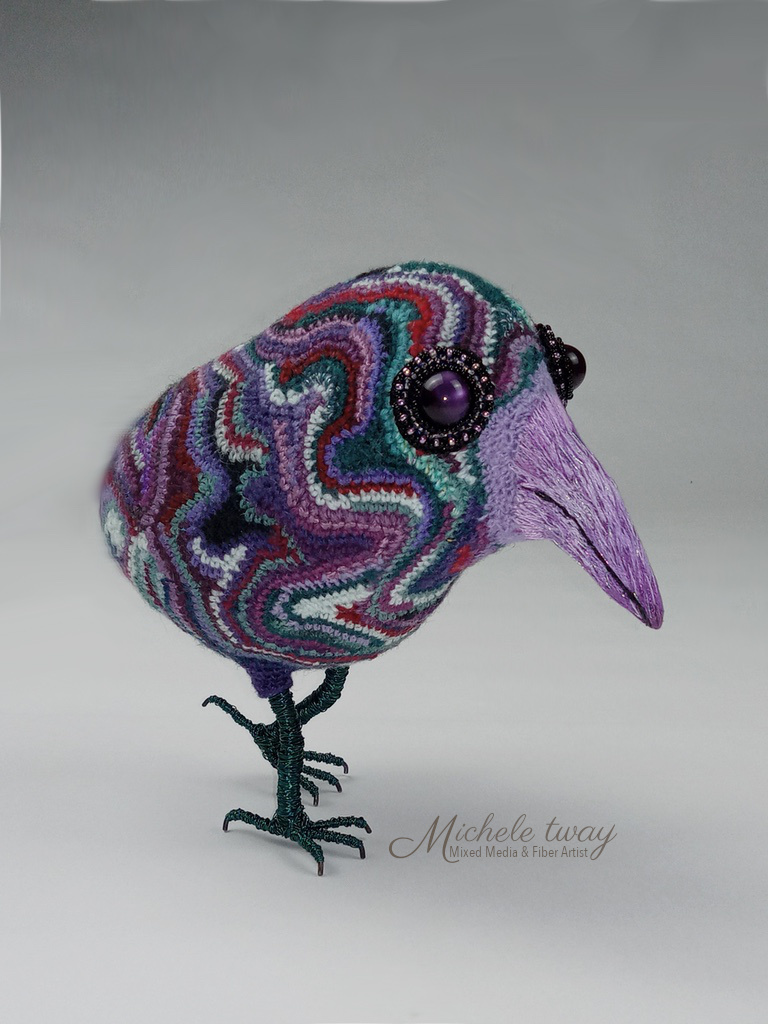 Matilda - mixed media and fiber art sculpture by Michele Tway