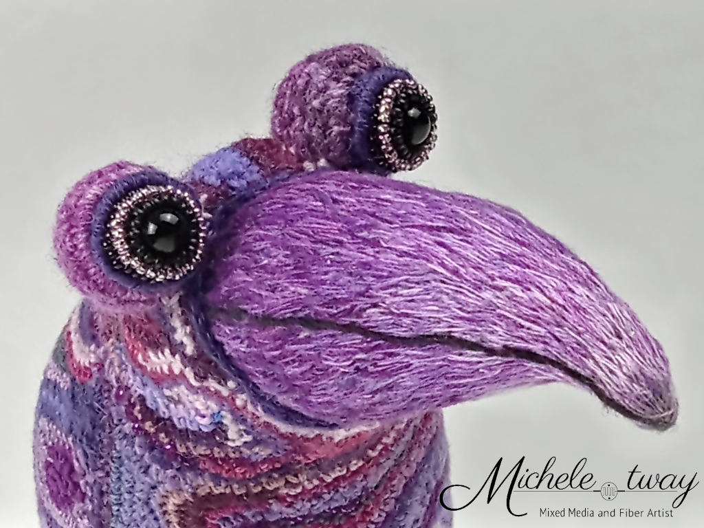 Oliver's beak, by Michele Tway; mixed media and fiber artist