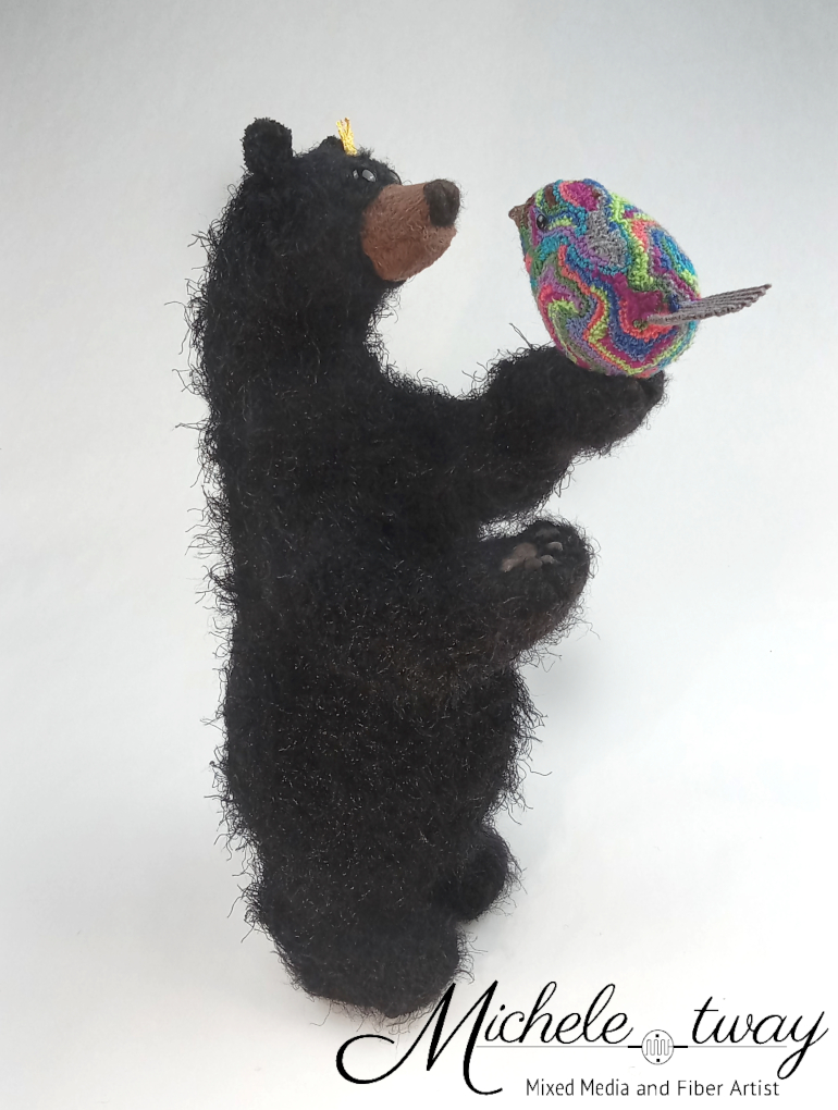 Black Bear Sculpture by Michele Tway